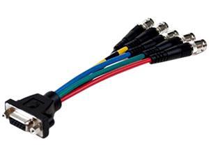 Comprehensive VGA15JLP-5BJ-6INHR 6" HR Pro Series low-profile VGA HD 15 jack to 5 BNC jacks cable 6 inches Comprehensive VGA15JLP-5BJ-6INHR 6" HR Pro Series low-profile VGA HD 15 jack to 5 BNC jacks cable 6 inches