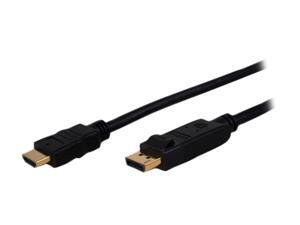 Comprehensive DISP-HD-10ST 10 ft. Black Connector Type 1: HDMI Male Connector Type 2: DisplayPort Latching Male Displayport to HDMI Cable Comprehensive DISP-HD-10ST 10 ft. Black Connector Type 1: HDMI Male Connector Type 2: DisplayPort Latching Male Displayport to HDMI Cable