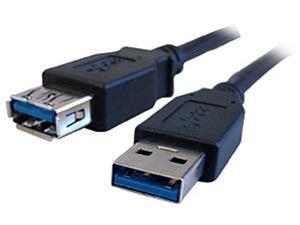 Comprehensive USB3-AA-MF-6ST 6 Feet Black Cable Comprehensive USB3-AA-MF-6ST 6 Feet Black Cable