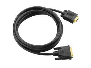 Insten 675749 Black 10 ft. 1 x VGA HDDB15 15-pin - Male 1 x DVI-I (duel link) - Male M-M DVI-I to VGA Cable Insten 675749 Black 10 ft. 1 x VGA HDDB15 15-pin - Male 1 x DVI-I (duel link) - Male M-M DVI-I to VGA Cable