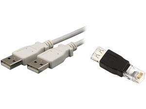 Insten 1044539 6 ft. White 1X USB 2.0 Type A to A Cable M / M,2X USB Type A to RJ45 Ethernet Adapter F/M, Black Insten 1044539 6 ft. White 1X USB 2.0 Type A to A Cable M / M,2X USB Type A to RJ45 Ethernet Adapter F/M, Black