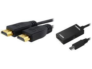 Insten 1926478 Micro USB to MHL Adapter + 10 ft. HDMI Cable For Samsung Galaxy S3 / S4 / S5 / Note 2 / Note 3 Insten 1926478 Micro USB to MHL Adapter + 10 ft. HDMI Cable For Samsung Galaxy S3 / S4 / S5 / Note 2 / Note 3