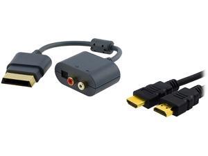 Insten 1926493 RCA Audio Cable Adaptor + Black High Speed HDMI Cable M/M For Microsoft Xbox 360 / Xbox 360 Slim Insten 1926493 RCA Audio Cable Adaptor + Black High Speed HDMI Cable M/M For Microsoft Xbox 360 / Xbox 360 Slim