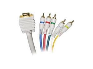 STEREN 253-612IV 12 ft. VGA-5RCA RGB H/V Component Video Cable STEREN 253-612IV 12 ft. VGA-5RCA RGB H/V Component Video Cable