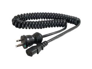 C2G 6ft 18 AWG Coiled Hospital Grade Power Cord (NEMA 5-15P to IEC320C13) - Black C2G 6ft 18 AWG Coiled Hospital Grade Power Cord (NEMA 5-15P to IEC320C13) - Black