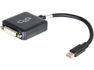 C2G 8in Mini DisplayPort Male to Single Link DVI-D Female Adapter Converter - Black C2G 8in Mini DisplayPort Male to Single Link DVI-D Female Adapter Converter - Black
