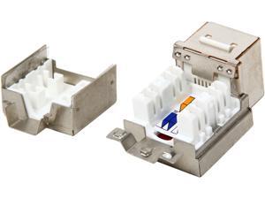StarTech C6AKEY110WH Shielded Cat 6a Keystone Jack - RJ45 Ethernet Cat6a Wall Jack White StarTech C6AKEY110WH Shielded Cat 6a Keystone Jack - RJ45 Ethernet Cat6a Wall Jack White