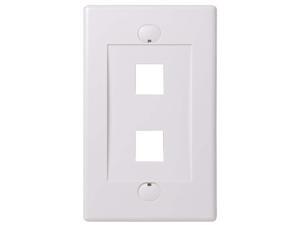 BELKIN F4E456-2-WHT 2 Port White Single Gang Faceplate BELKIN F4E456-2-WHT 2 Port White Single Gang Faceplate