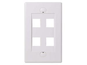 Belkin F4E456-4-WHT 4PORT White Single Gang Faceplate Belkin F4E456-4-WHT 4PORT White Single Gang Faceplate