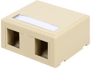 C2G 03832 2-Port Keystone Jack Surface Mount Box - Ivory C2G 03832 2-Port Keystone Jack Surface Mount Box - Ivory