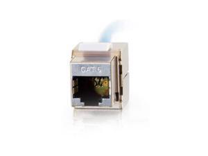 C2G 35212 180° Cat6 RJ45 UTP Shielded Keystone Jack - Silver C2G 35212 180° Cat6 RJ45 UTP Shielded Keystone Jack - Silver