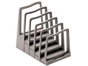Adjustable File Rack, Five Sections, 8 X 10-3/4 X 11-3/4, Gray Adjustable File Rack, Five Sections, 8 X 10-3/4 X 11-3/4, Gray