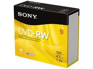 DVD-RW Discs, 4.7GB, 2x, 10/Pack DVD-RW Discs, 4.7GB, 2x, 10/Pack