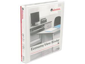 Round Ring Economy Vinyl View Binder, 1" Capacity, White, 12/Carton Round Ring Economy Vinyl View Binder, 1" Capacity, White, 12/Carton