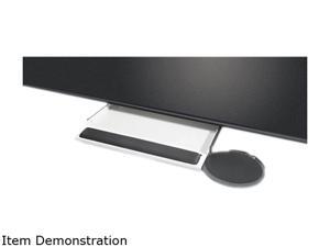 Underdesk Keyboard Tray With Oval Mouse Platform, Black Underdesk Keyboard Tray With Oval Mouse Platform, Black