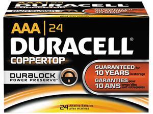 DURACELL 24-pack AAA Coppertop Alkaline Batteries With Duralock Power Preserve Technology DURACELL 24-pack AAA Coppertop Alkaline Batteries With Duralock Power Preserve Technology