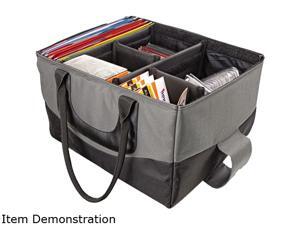 File Tote Bag, 600-Denier Nylon, 14 X 17 X 10-1/2, Gray/Black File Tote Bag, 600-Denier Nylon, 14 X 17 X 10-1/2, Gray/Black
