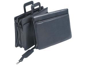 Leatherette Zippered Portfolio, Five-Part, 4" Capacity, 16-1/4 X 12, B Leatherette Zippered Portfolio, Five-Part, 4" Capacity, 16-1/4 X 12, B