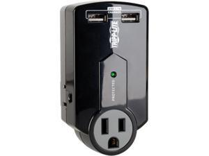 Tripp Lite SK120USB Protect It! 3-Outlet Surge Protector, Direct Plug-In, 540 Joules, 2 USB Charging Ports 2.1A Tripp Lite SK120USB Protect It! 3-Outlet Surge Protector, Direct Plug-In, 540 Joules, 2 USB Charging Ports 2.1A
