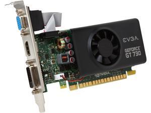 EVGA GeForce GT 730 DirectX 12 (feature level 11_0) 01G-P3-3731-KR 1GB 64-Bit GDDR5 PCI Express 2.0 Low Profile Ready Video Card EVGA GeForce GT 730 DirectX 12 (feature level 11_0) 01G-P3-3731-KR 1GB 64-Bit GDDR5 PCI Express 2.0 Low Profile Ready Video Card