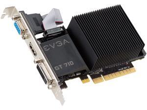 EVGA GeForce GT 710 DirectX 12 01G-P3-2710-KR 1GB 64-Bit DDR3 PCI Express 2.0 Video Card EVGA GeForce GT 710 DirectX 12 01G-P3-2710-KR 1GB 64-Bit DDR3 PCI Express 2.0 Video Card