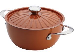 Rachael Ray 4.5-qt. Round Nonstick Cucina Casserole with Lid, Pumpkin Rachael Ray 4.5-qt. Round Nonstick Cucina Casserole with Lid, Pumpkin