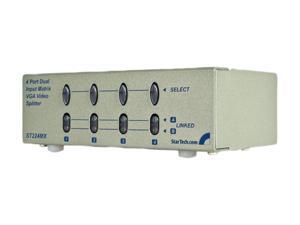 StarTech ST224MX 4 Port Dual Input Matrix 250 MHz VGA Video Splitter / Distribution Amplifier StarTech ST224MX 4 Port Dual Input Matrix 250 MHz VGA Video Splitter / Distribution Amplifier