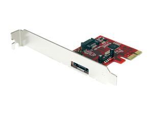StarTech.com 1x eSATA + 1x SATA 6 Gbps PCI Express SATA Controller Card Adapter PEXSAT31E1 (Red) StarTech.com 1x eSATA + 1x SATA 6 Gbps PCI Express SATA Controller Card Adapter PEXSAT31E1 (Red)