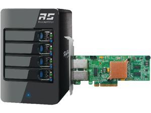 HighPoint RocketStor 6414AS - 4-Bay 6 Gb/s SAS/SATA Hardware RAID Tower Enclosure HighPoint RocketStor 6414AS - 4-Bay 6 Gb/s SAS/SATA Hardware RAID Tower Enclosure