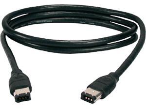 QVS 15ft IEEE1394 FireWire/i.Link 6Pin to 6Pin Black Cable QVS 15ft IEEE1394 FireWire/i.Link 6Pin to 6Pin Black Cable