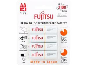 Fujitsu AA 2000mAh 2100 Cycles Ni-MH Pre-Charged Rechargeable Batteries 4-Pack (Made in Japan) Fujitsu AA 2000mAh 2100 Cycles Ni-MH Pre-Charged Rechargeable Batteries 4-Pack (Made in Japan)