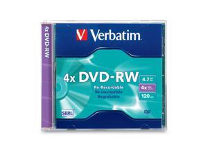 Verbatim 4.7GB 4X DVD-RW Single Disc Model 94836 Verbatim 4.7GB 4X DVD-RW Single Disc Model 94836