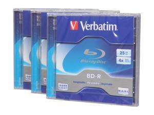 Verbatim 25GB 4X BD-R 3 Packs Disc Model 96928 Verbatim 25GB 4X BD-R 3 Packs Disc Model 96928