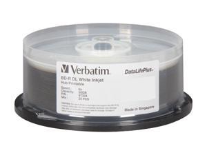 Verbatim 50GB 6X BD-R DL Inkjet Printable 25 Packs Disc Model 97334 Verbatim 50GB 6X BD-R DL Inkjet Printable 25 Packs Disc Model 97334