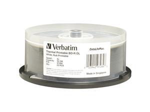 Verbatim 50GB 6X BD-R DL Thermal Printable 25 Packs Disc Model 97284 Verbatim 50GB 6X BD-R DL Thermal Printable 25 Packs Disc Model 97284
