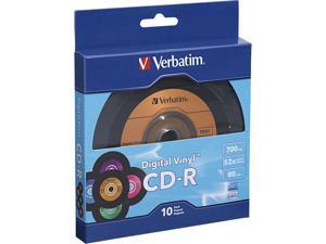 Verbatim Digital Vinyl CD Recordable Media - CD-R - 52x - 700 MB - 10 Pack Box - Bulk Verbatim Digital Vinyl CD Recordable Media - CD-R - 52x - 700 MB - 10 Pack Box - Bulk