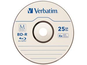 Verbatim M-DISC BD-R 25GB 4X with Branded Surface - 5pk Jewel Case Model 98900 Verbatim M-DISC BD-R 25GB 4X with Branded Surface - 5pk Jewel Case Model 98900