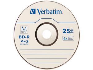 Verbatim M-DISC BD-R 25GB 4X with Branded Surface - 25pk Spindle Model 98909 Verbatim M-DISC BD-R 25GB 4X with Branded Surface - 25pk Spindle Model 98909