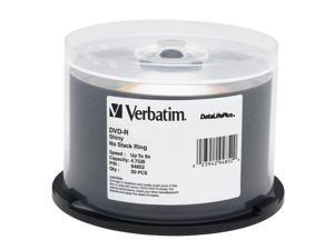 Verbatim DataLifePlus 4.7GB 8X DVD-R 50 Packs Disc Model 94852 Verbatim DataLifePlus 4.7GB 8X DVD-R 50 Packs Disc Model 94852