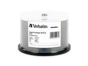 Verbatim 4.7GB 8X DVD-R White Inkjet Printable 50 Packs DataLifePlus Disc Model 94971 Verbatim 4.7GB 8X DVD-R White Inkjet Printable 50 Packs DataLifePlus Disc Model 94971