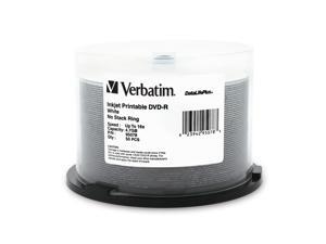 Verbatim 4.7GB 16X DVD-R White Inkjet Printable 50 Packs DataLifePlus Discs Model 95078 Verbatim 4.7GB 16X DVD-R White Inkjet Printable 50 Packs DataLifePlus Discs Model 95078