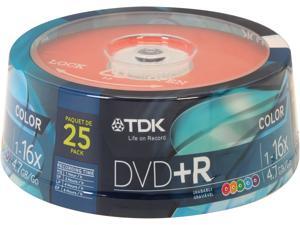 TDK 4.7GB 16X DVD+R 25 Packs Disc Model 61714TD004CP TDK 4.7GB 16X DVD+R 25 Packs Disc Model 61714TD004CP