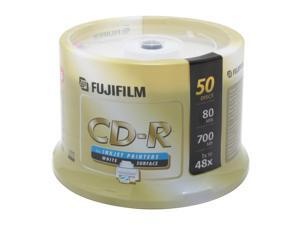 FUJIFILM 700MB 48X CD-R Inkjet Printable 50 Packs Disc Model 25307211 FUJIFILM 700MB 48X CD-R Inkjet Printable 50 Packs Disc Model 25307211