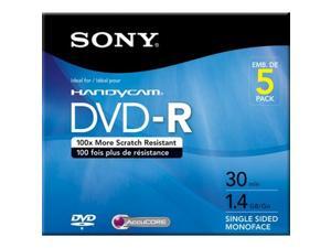 SONY 1.4GB DVD-R 5 Packs Media Model 5DMR30R1H SONY 1.4GB DVD-R 5 Packs Media Model 5DMR30R1H