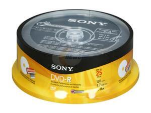 SONY 4.7GB 16X DVD-R Inkjet Printable 25 Packs Disc Model 25DMR47RSP4 SONY 4.7GB 16X DVD-R Inkjet Printable 25 Packs Disc Model 25DMR47RSP4