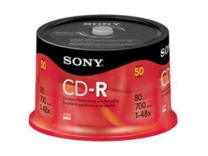 SONY 700MB 48X CD-R 50 Discs Disc Model 50CRM80RS SONY 700MB 48X CD-R 50 Discs Disc Model 50CRM80RS