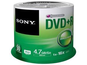 Sony DVD Recordable Media - DVD+R - 16x - 4.70 GB - 50 Pack Spindle Sony DVD Recordable Media - DVD+R - 16x - 4.70 GB - 50 Pack Spindle