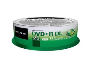 Sony DVD Recordable Media - DVD+R DL - 8.50 GB - 25 Pack Sony DVD Recordable Media - DVD+R DL - 8.50 GB - 25 Pack