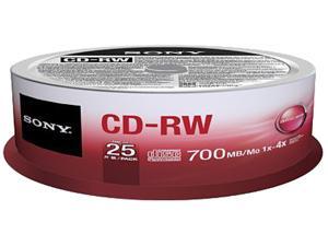 Sony CD Rewritable Media - CD-R - 25 Pack Spindle Sony CD Rewritable Media - CD-R - 25 Pack Spindle