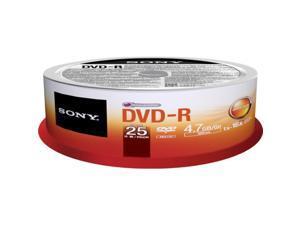 Sony DVD Recordable Media - DVD-R - 16x - 4.70 GB - 25 Pack Spindle Sony DVD Recordable Media - DVD-R - 16x - 4.70 GB - 25 Pack Spindle